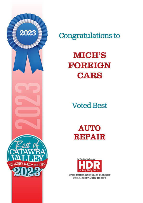 Michs Foreign Cars Award